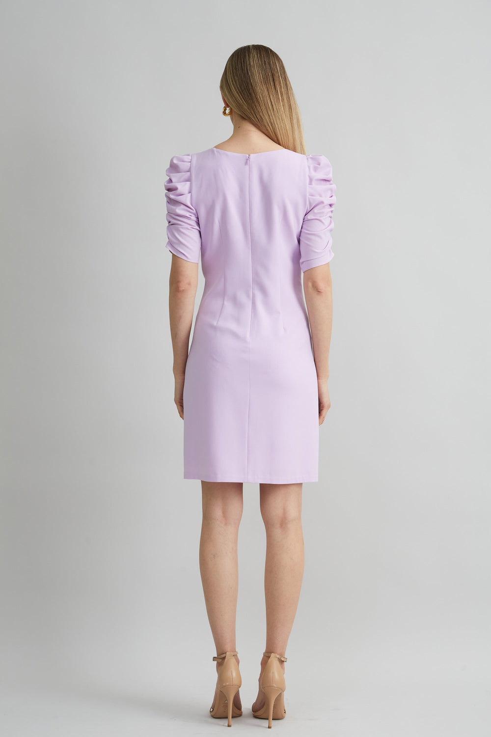 Ruched Sleeve Shift Dress | Elie Tahari THISTLE