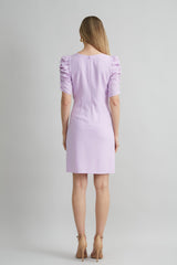 Ruched Sleeve Shift Dress | Elie Tahari THISTLE