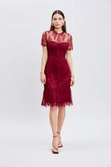 Corset Lace Dress | Elie Tahari SCARLET