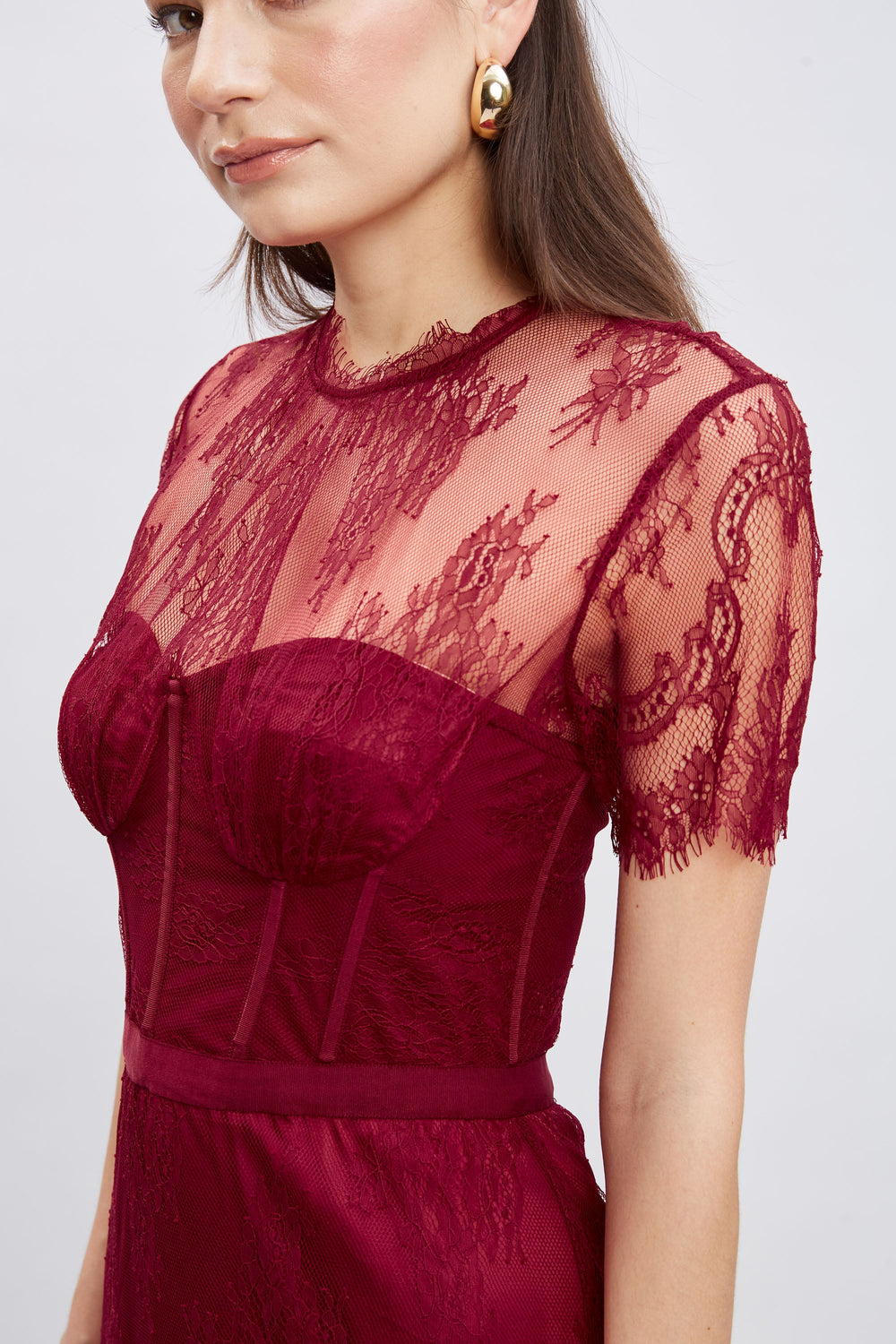 Corset Lace Dress | Elie Tahari SCARLET