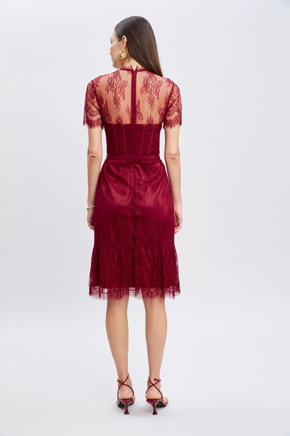 Corset Lace Dress | Elie Tahari SCARLET