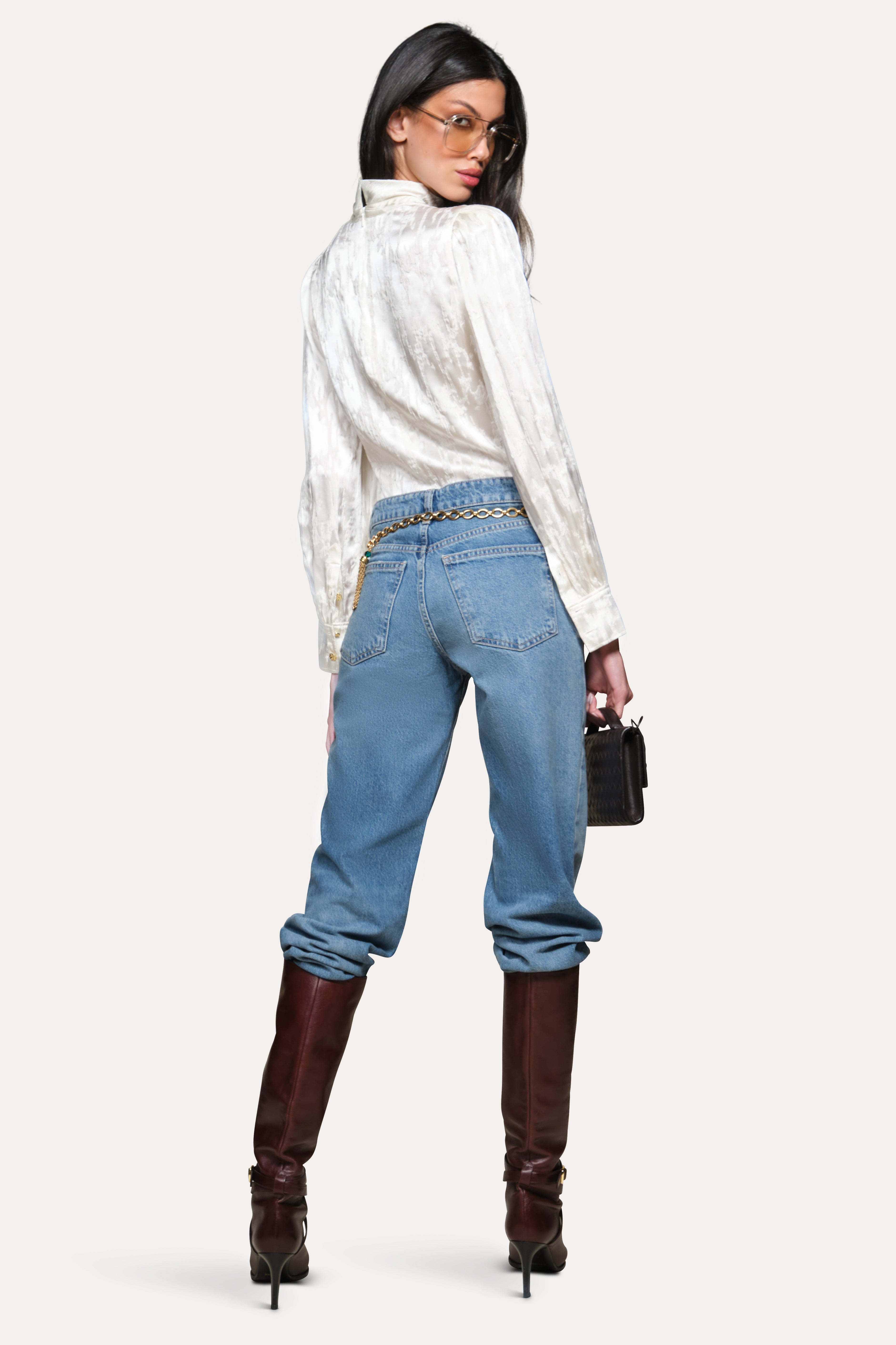 Silk Jacquard Blouse | Elie Tahari CREAM