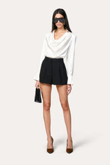 Silk Draped Top | Elie Tahari FRESH PEARL