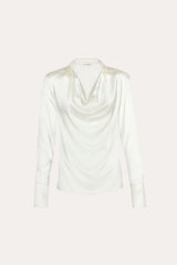 Silk Draped Top | Elie Tahari FRESH PEARL