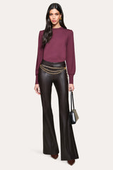 Wool Blouson Sweater | Elie Tahari MERLOT