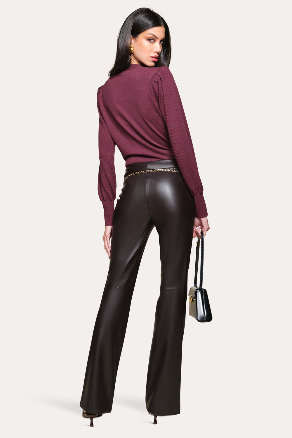 Wool Blouson Sweater | Elie Tahari MERLOT