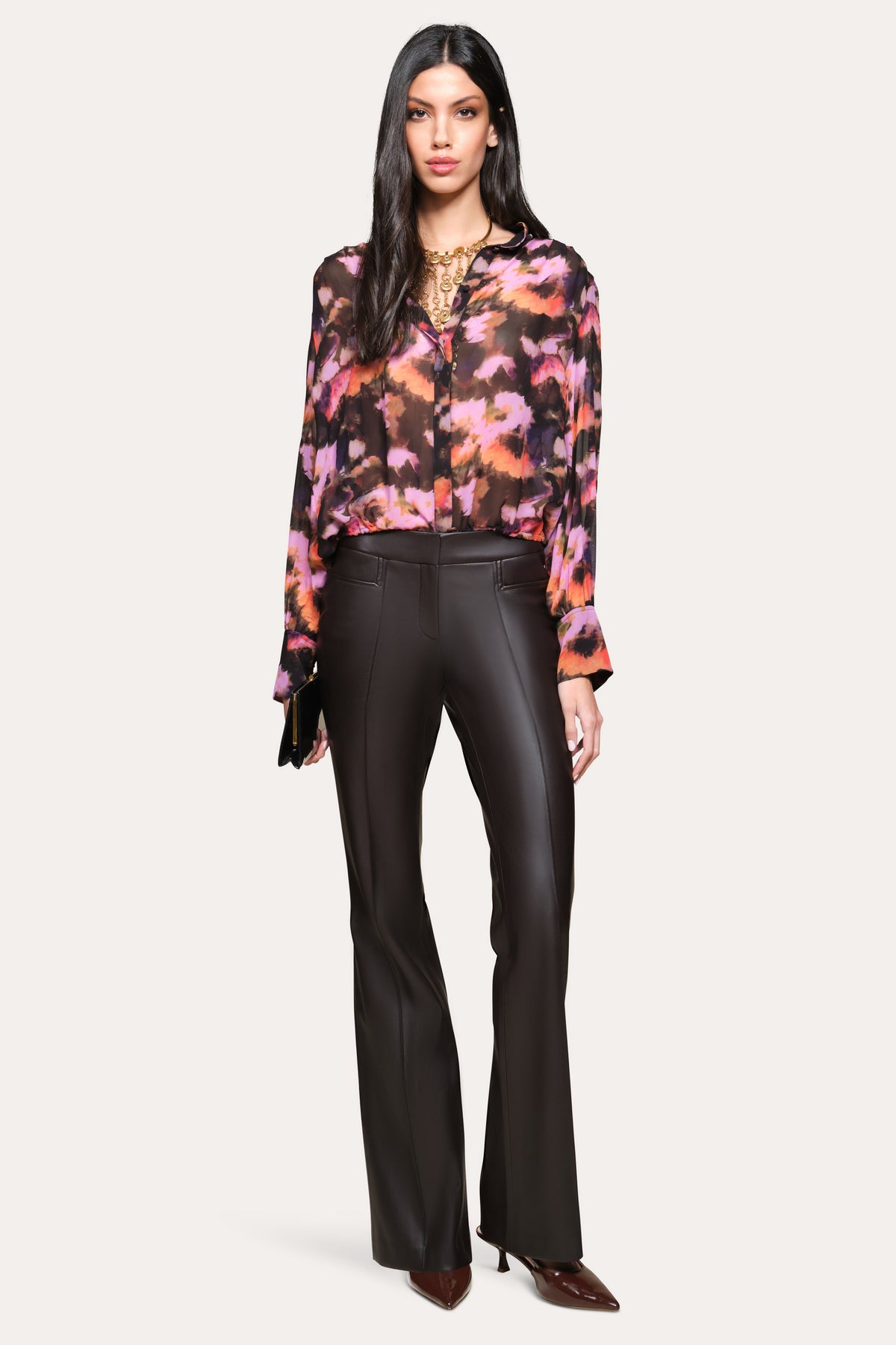 Brushstroke Silk Blouse | Elie Tahari MULTI