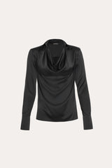 Silk Draped Top | Elie Tahari BLACK