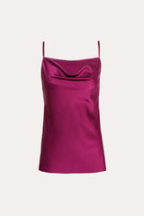 Silk Draped Camisole | Elie Tahari MULBERRY