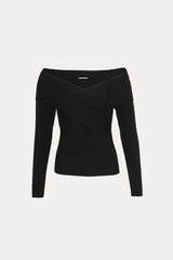 Off-Shoulder Sweater | Elie Tahari BLACK