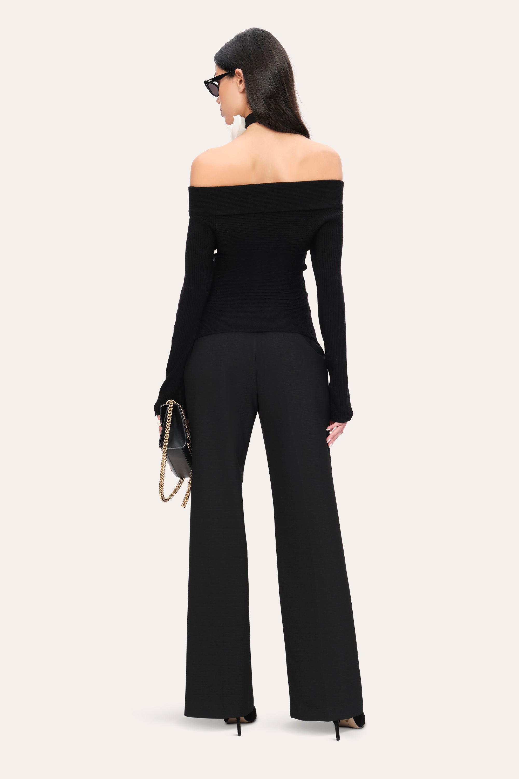 Off-Shoulder Sweater | Elie Tahari BLACK