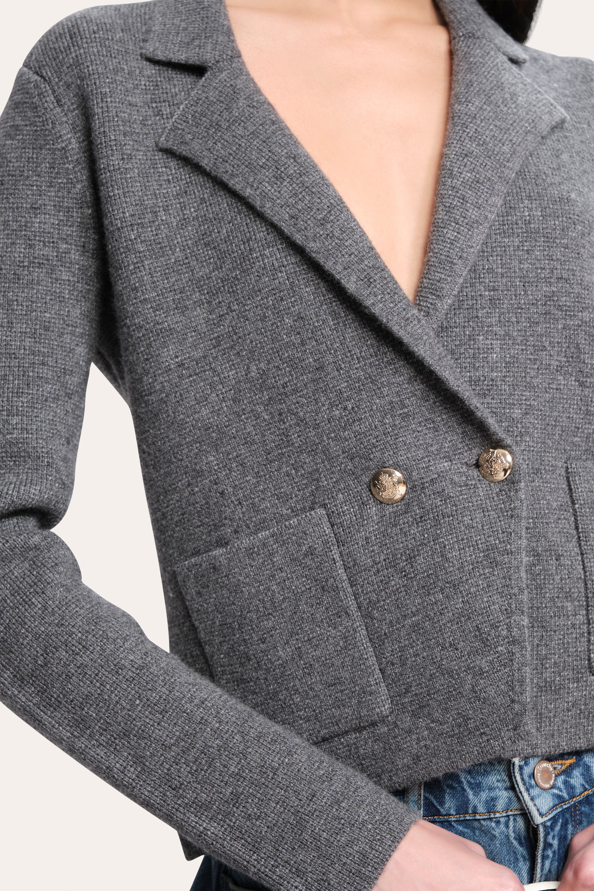 Lily Knit Jacket | Elie Tahari CHARCOAL MELANGE