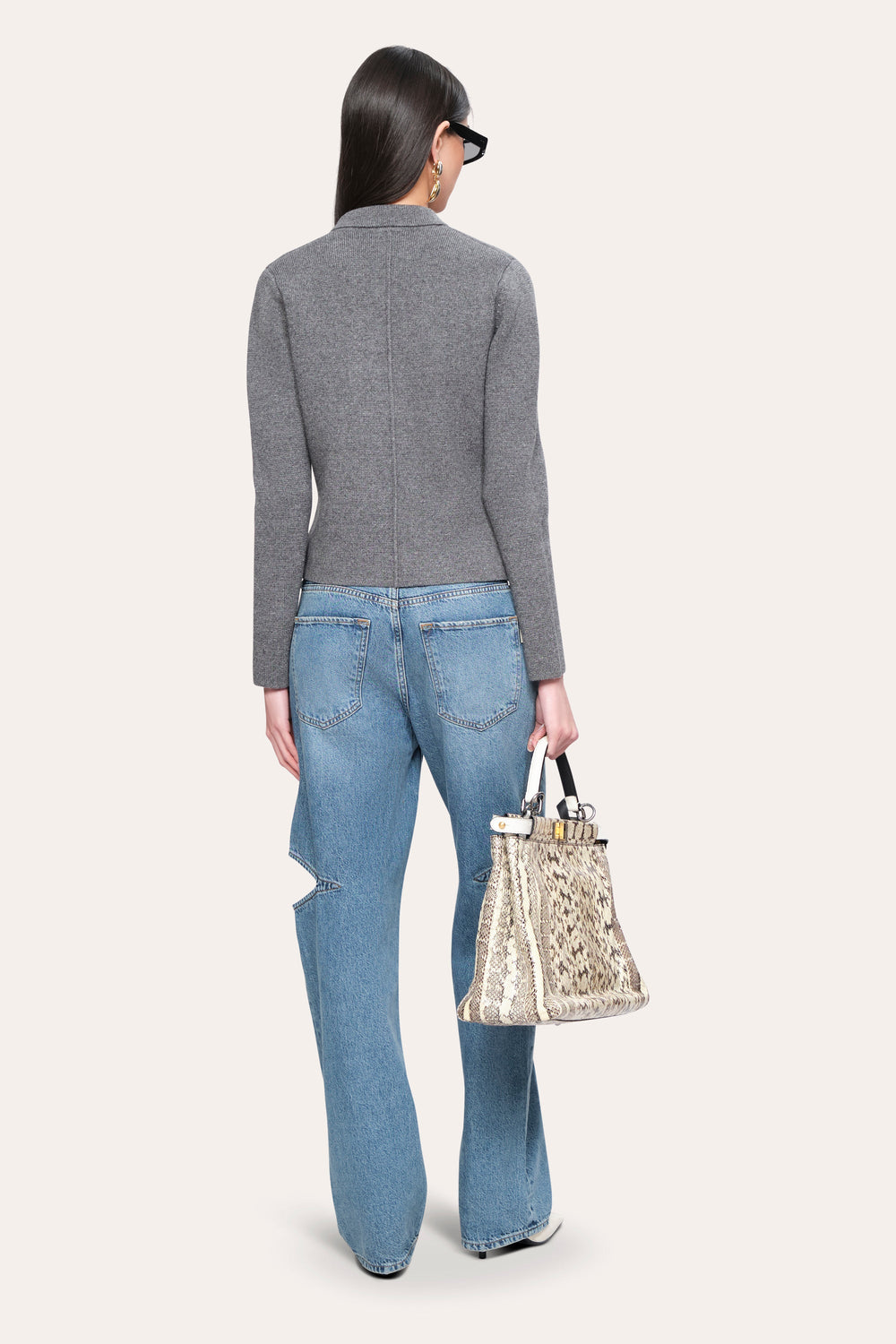 Lily Knit Jacket | Elie Tahari CHARCOAL MELANGE