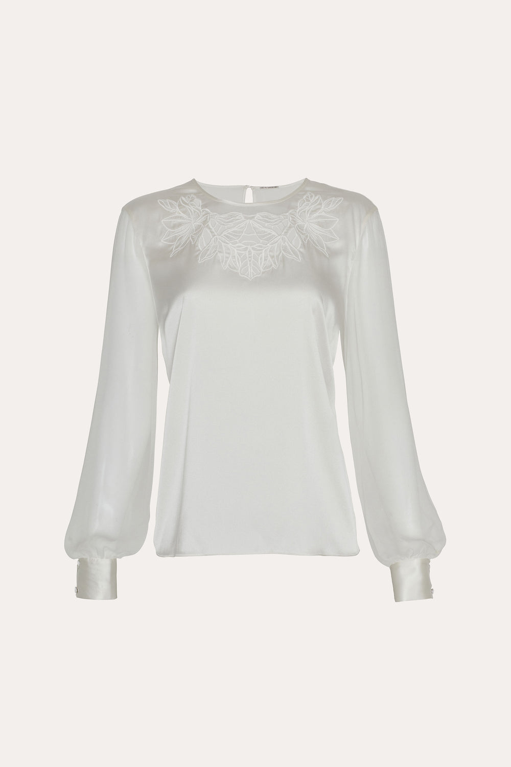 Olivia Silk Blouse | Elie Tahari FRESH PEARL