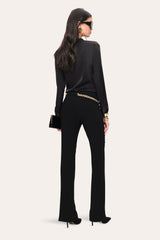 Silk Draped Top | Elie Tahari BLACK
