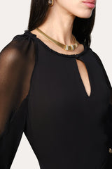Silk Chiffon Blouse | Elie Tahari BLACK