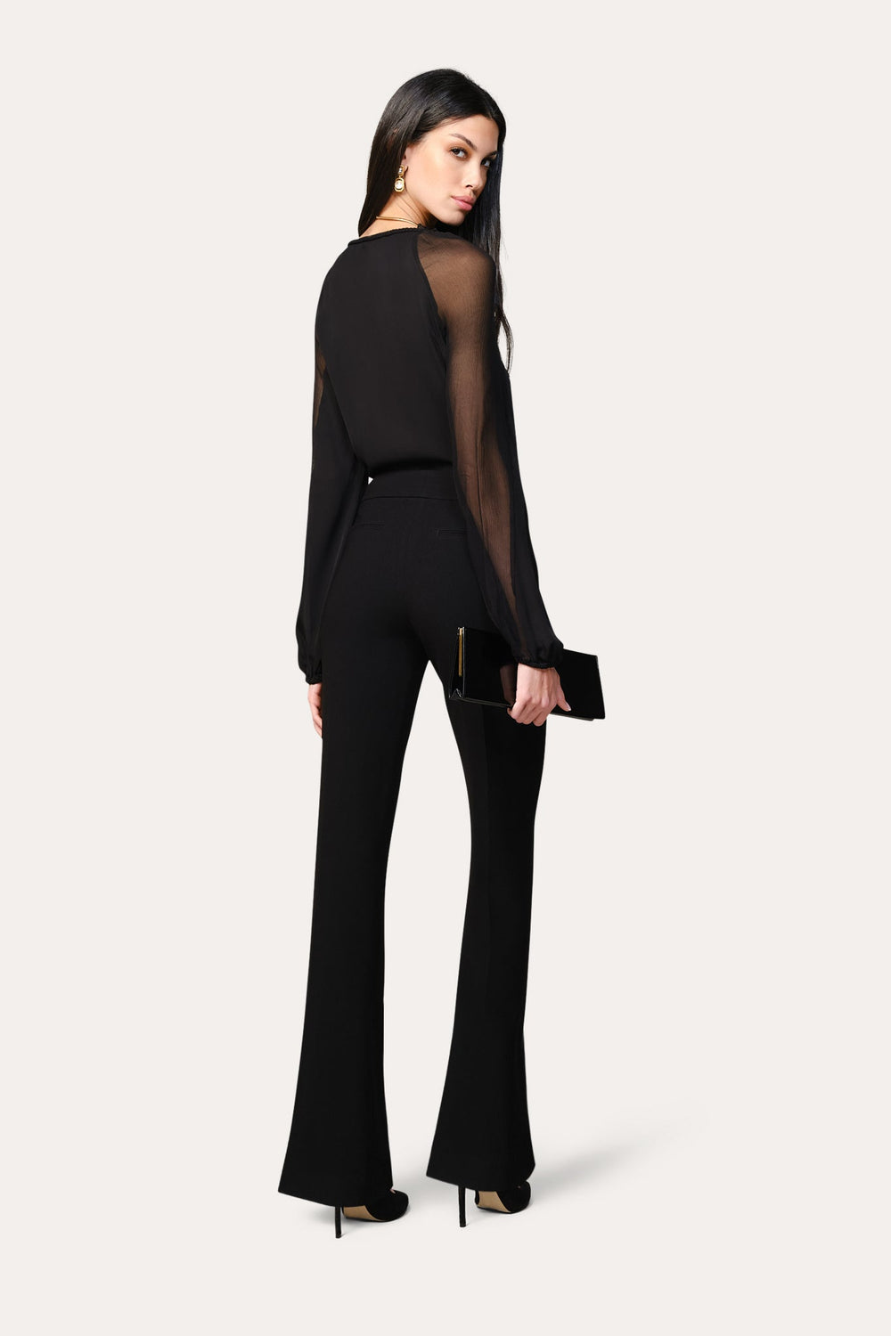 Silk Chiffon Blouse | Elie Tahari BLACK