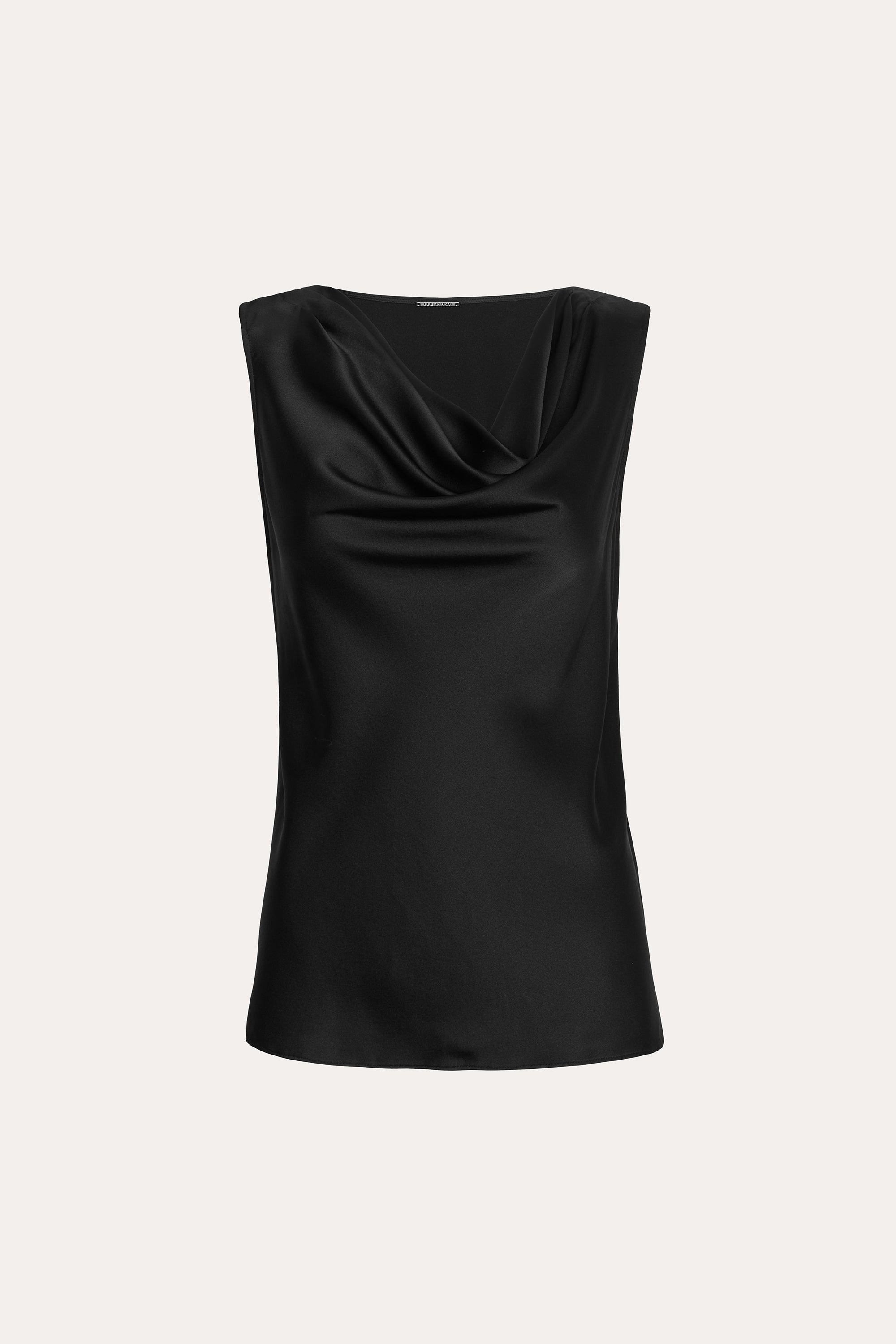 Silk Cowl Neck Top | Elie Tahari BLACK