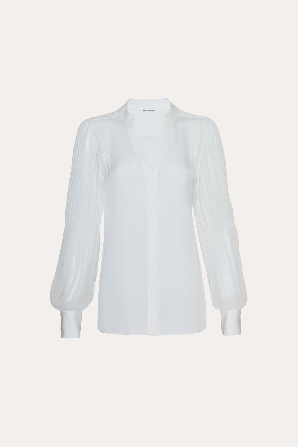 Chiffon Button Down Shirt | Elie Tahari FRESH PEARL