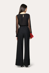 Applique Silk Shirt | Elie Tahari BLACK