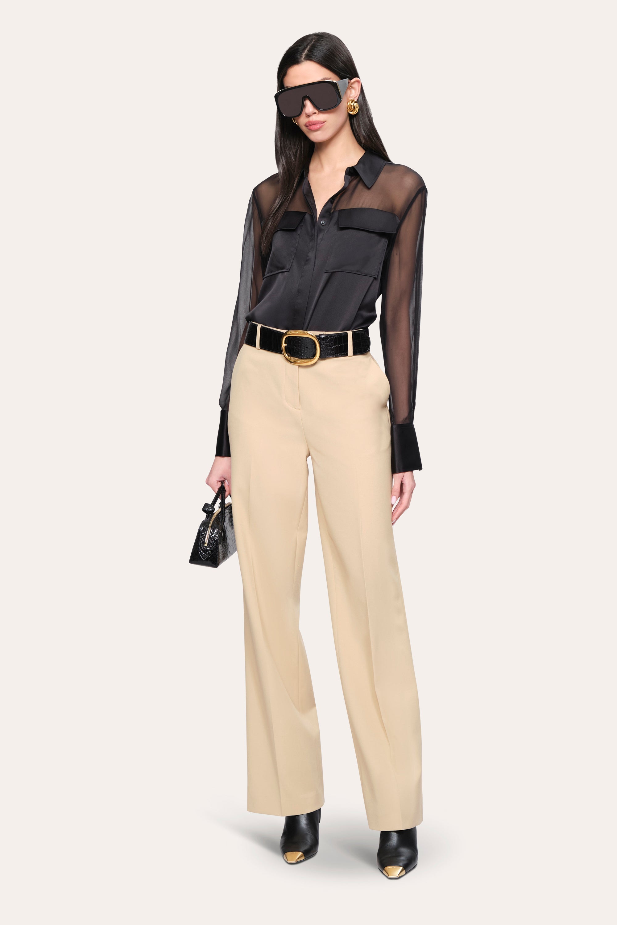 Bia Silk Blouse | Elie Tahari BLACK