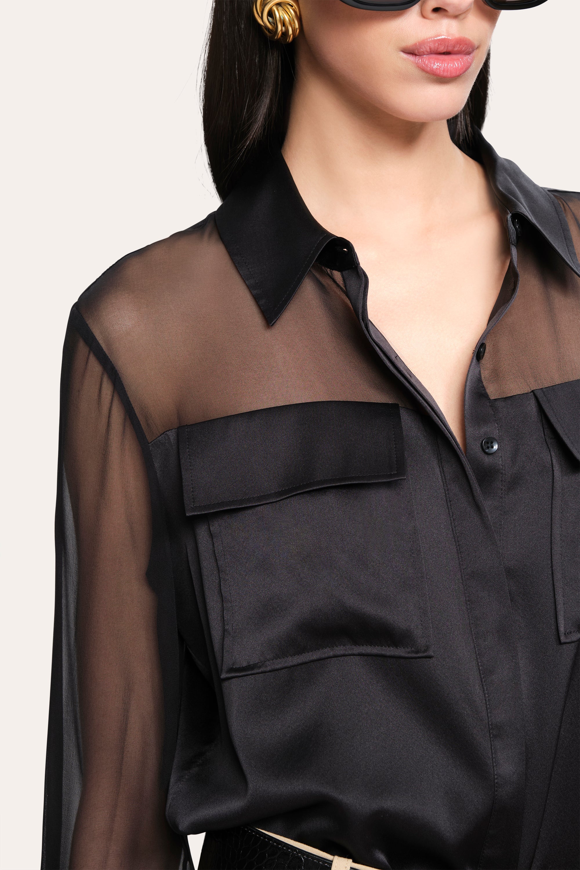 Bia Silk Blouse | Elie Tahari BLACK