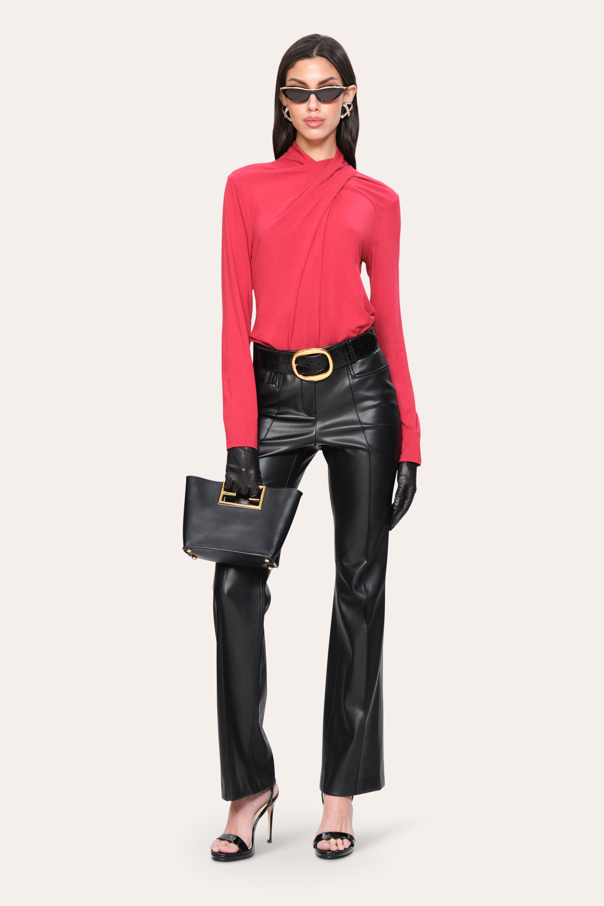 Kaia Twist Knit | Elie Tahari CRANBERRY