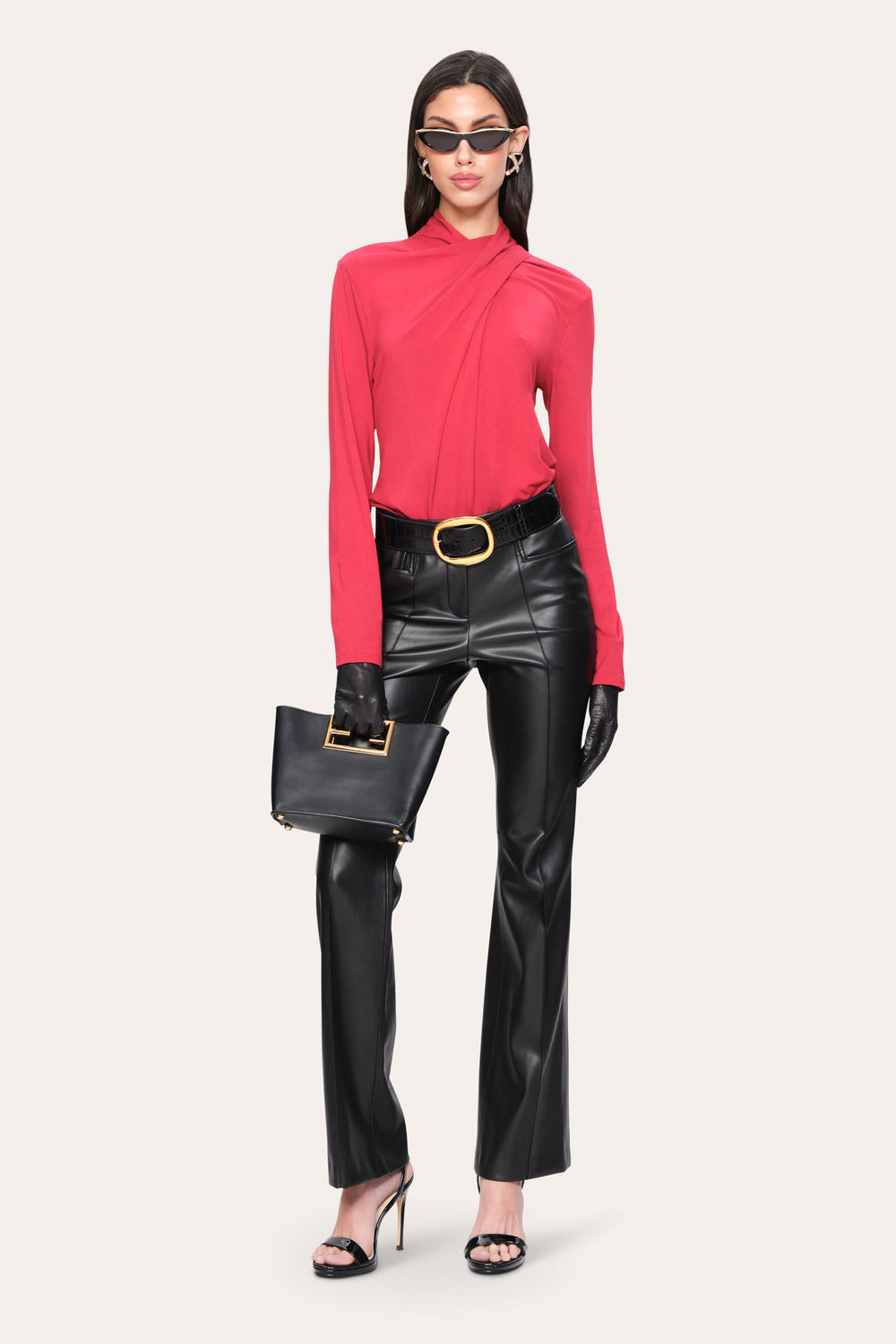 Kaia Twist Knit | Elie Tahari CRANBERRY