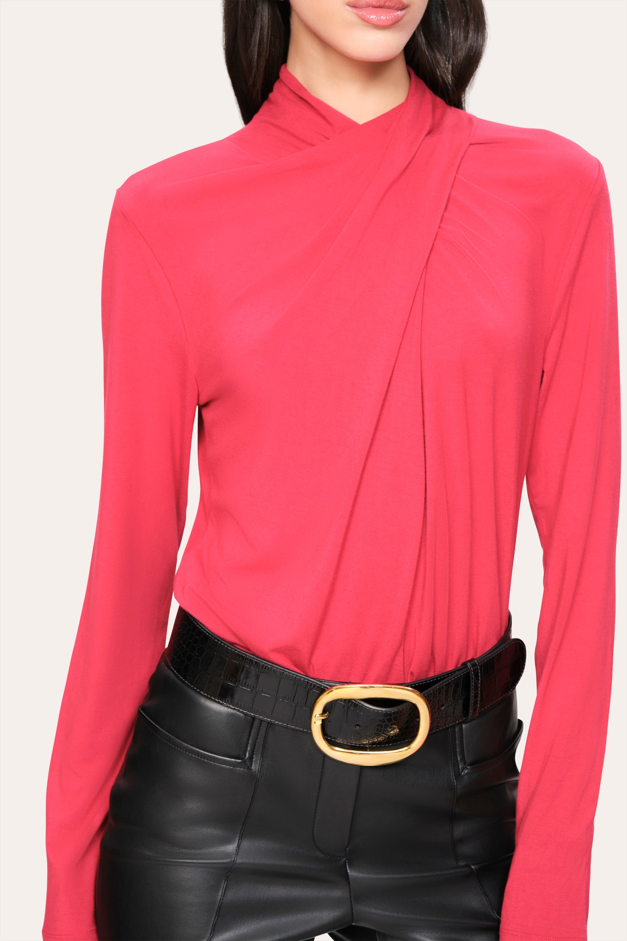 Kaia Twist Knit | Elie Tahari CRANBERRY