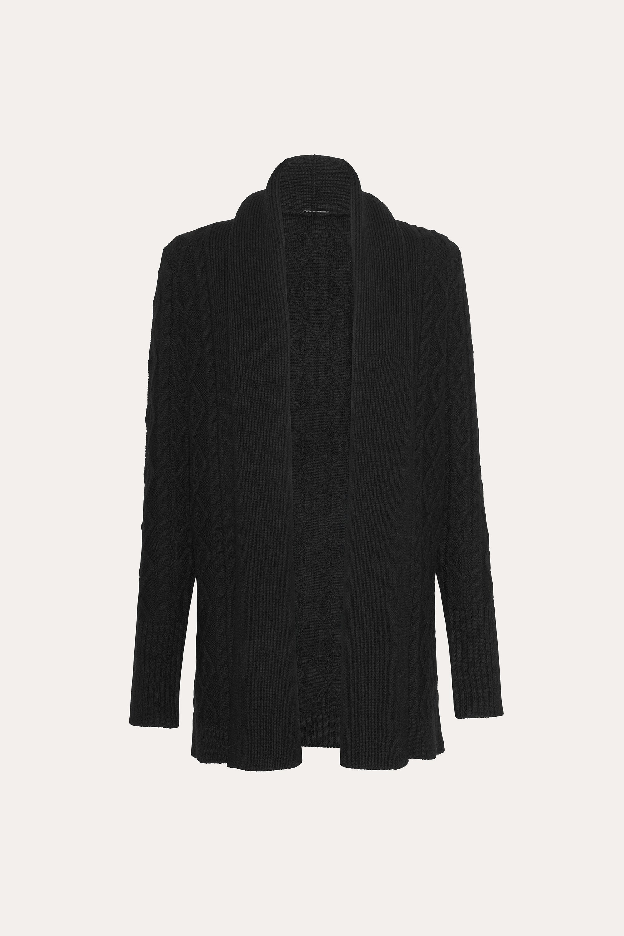 Cable Knit Cardigan | Elie Tahari BLACK