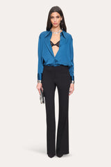 Silk Button Down Shirt | Elie Tahari PACIFIC BLUE