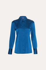 Silk Button Down Shirt | Elie Tahari PACIFIC BLUE
