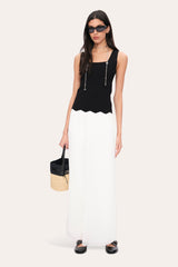 Scallop Hem Tank | Elie Tahari BLACK