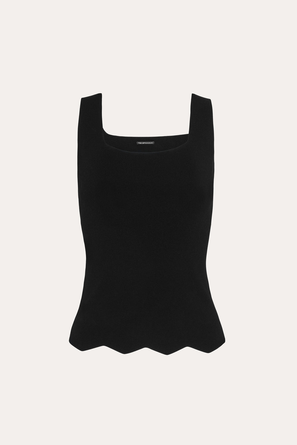 Scallop Hem Tank | Elie Tahari BLACK