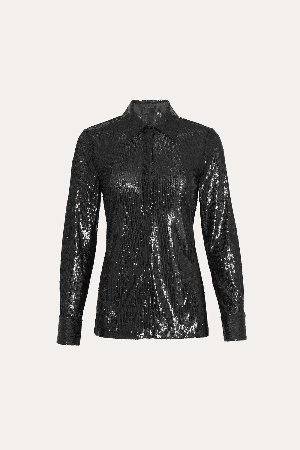 Sequined Button Down | Elie Tahari BLACK