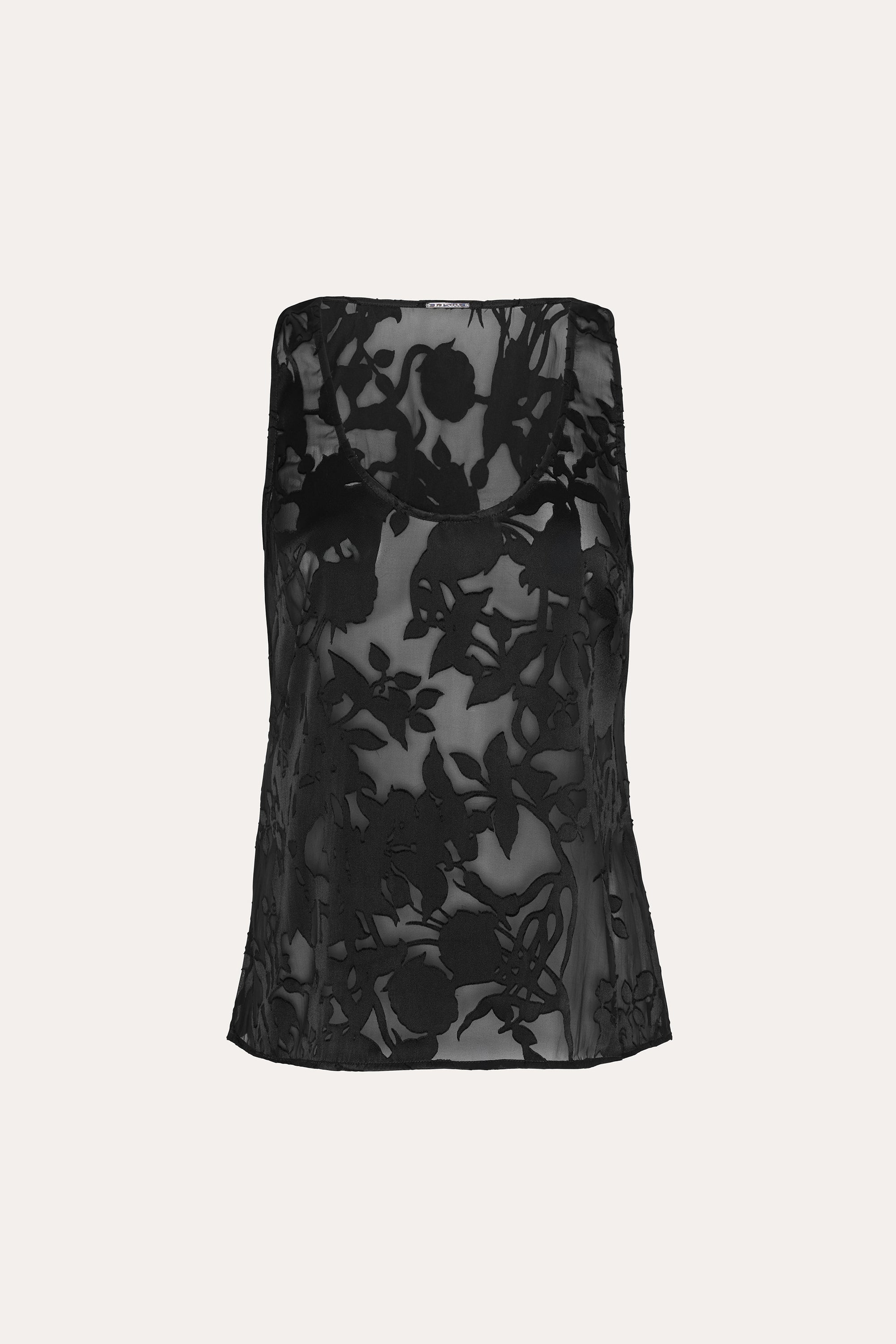 Shadow Scoop Tank | Elie Tahari BLACK