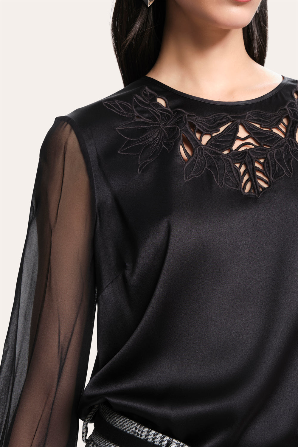 Olivia Silk Blouse | Elie Tahari BLACK