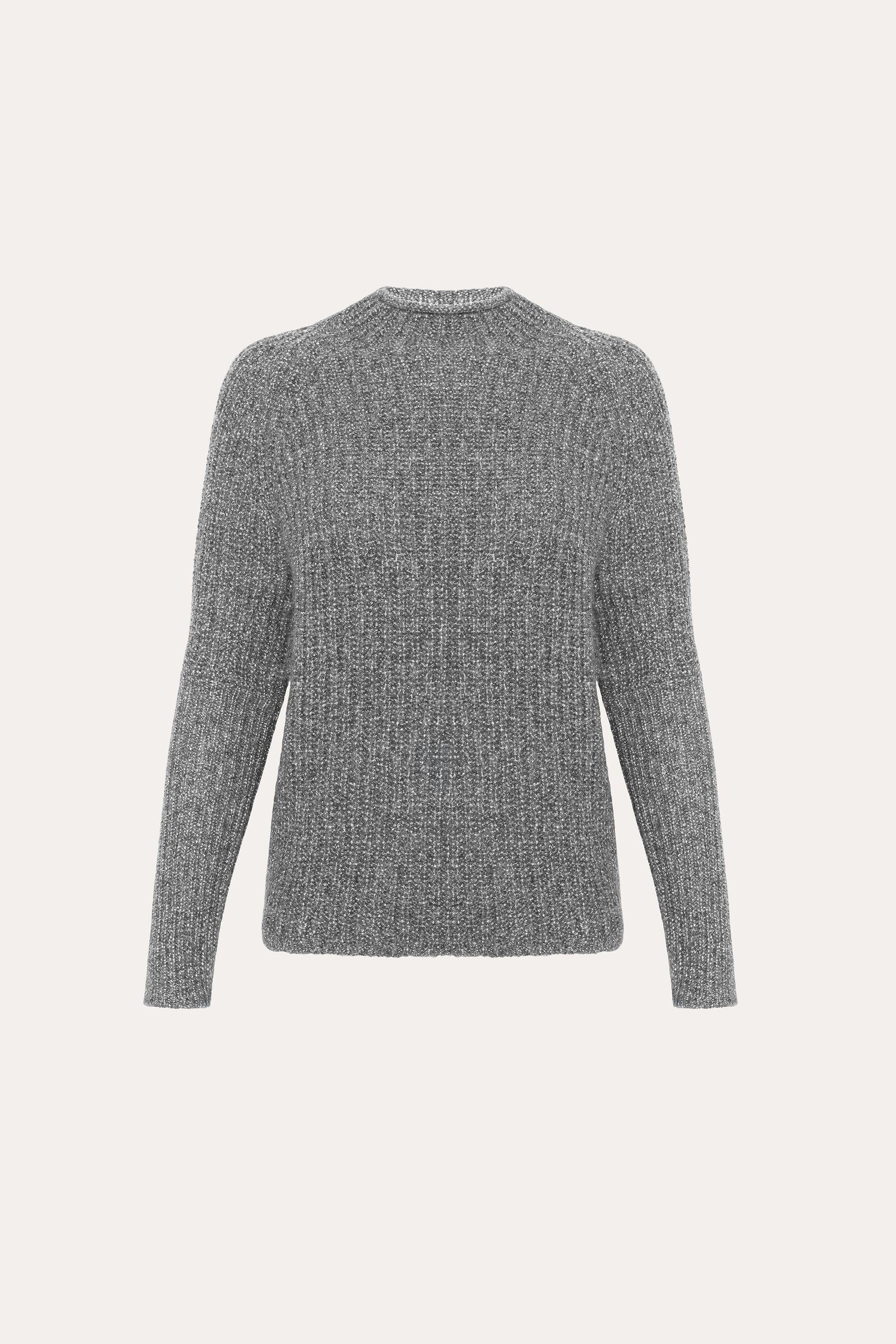 Metallic Sweater | Elie Tahari GREY-SILVER