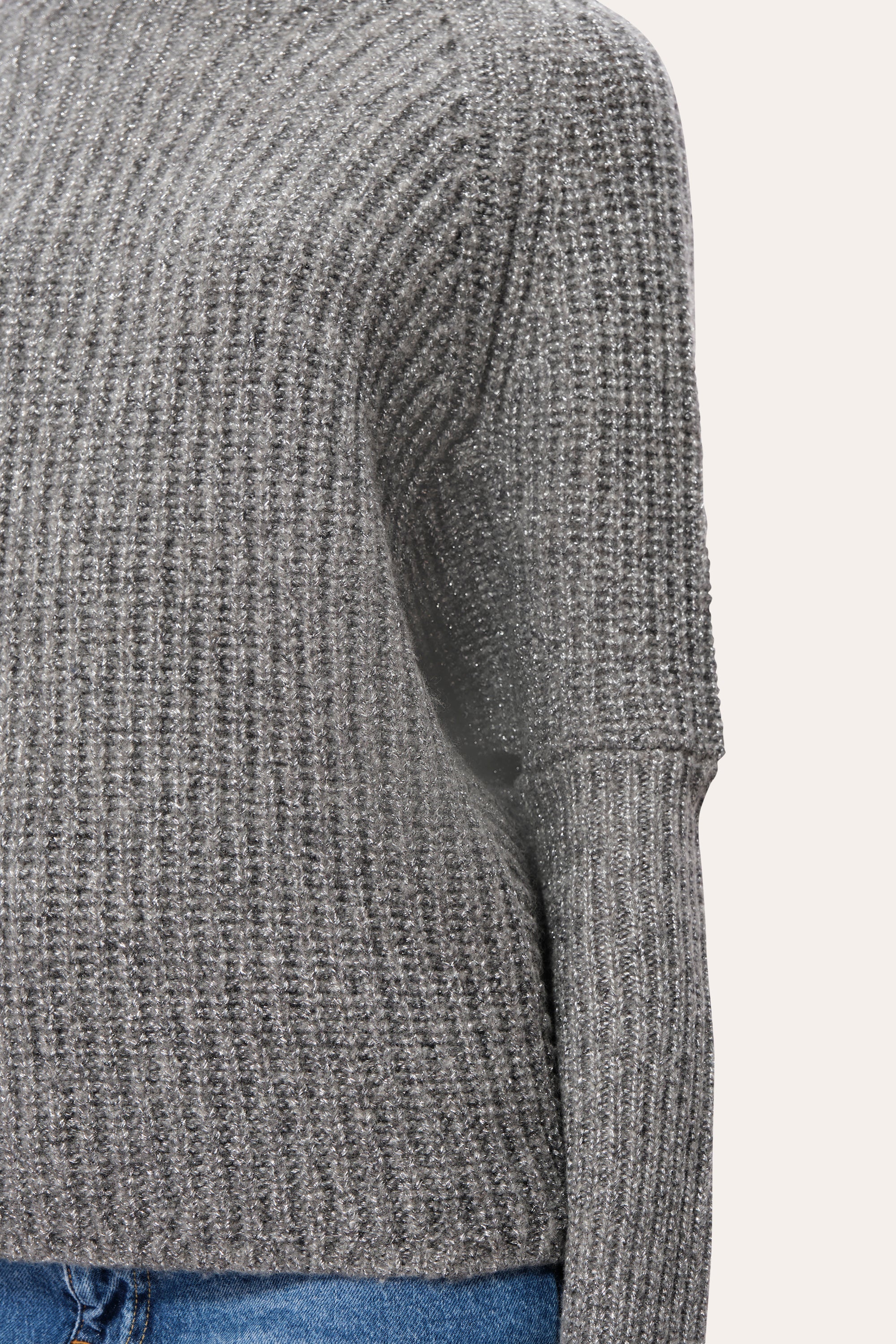 Metallic Sweater | Elie Tahari GREY-SILVER