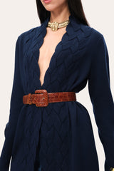 Cable Cardigan | Elie Tahari GALAXY NAVY