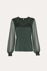 Olivia Silk Blouse | Elie Tahari DARK WILLOW