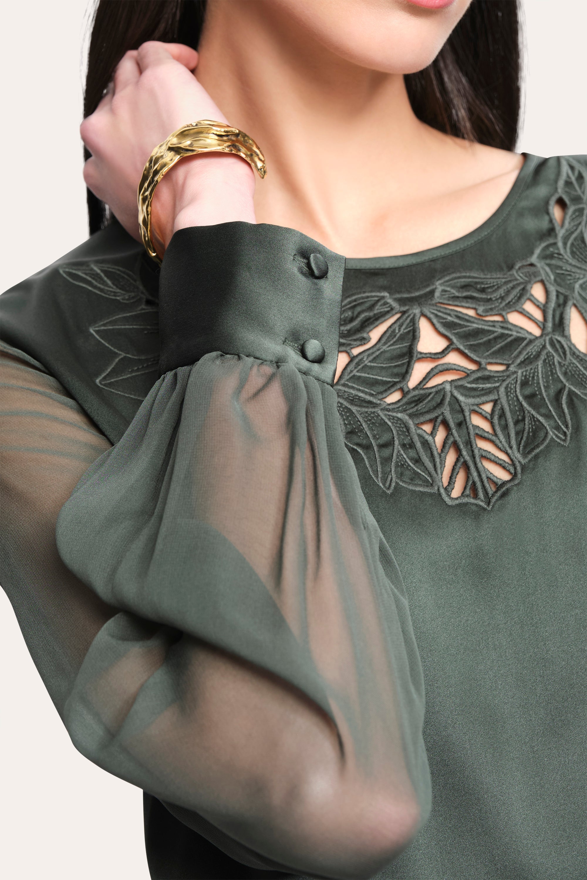 Olivia Silk Blouse | Elie Tahari DARK WILLOW