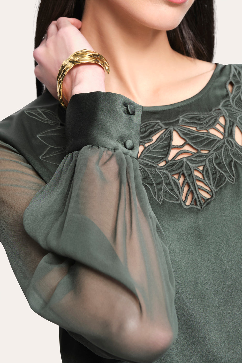Olivia Silk Blouse | Elie Tahari DARK WILLOW