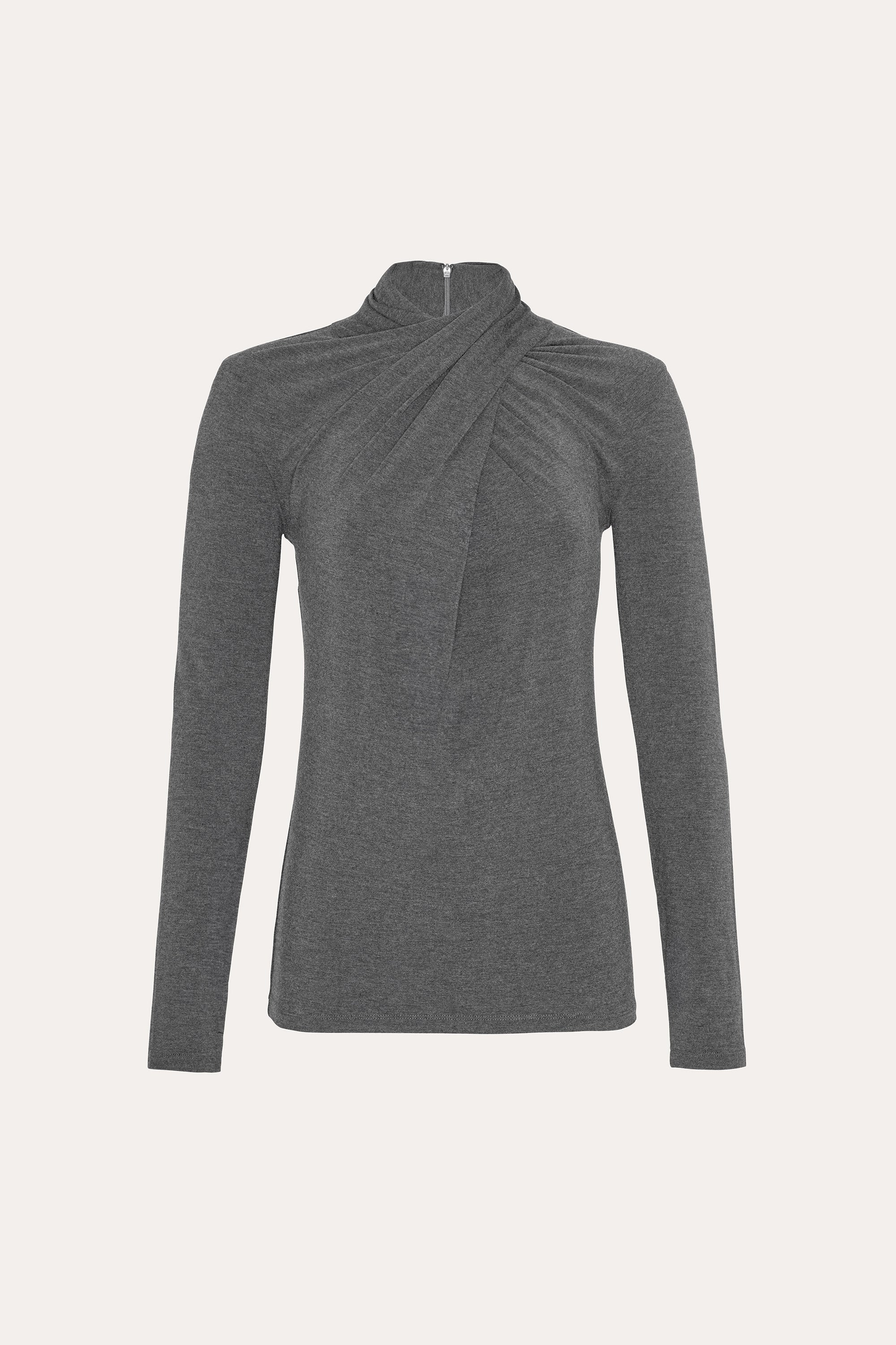 Kaia Twist Knit | Elie Tahari CHARCOAL MELANGE