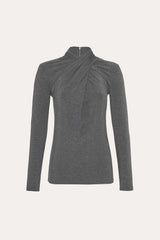 Kaia Twist Knit | Elie Tahari CHARCOAL MELANGE
