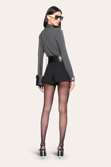 Kaia Twist Knit | Elie Tahari CHARCOAL MELANGE