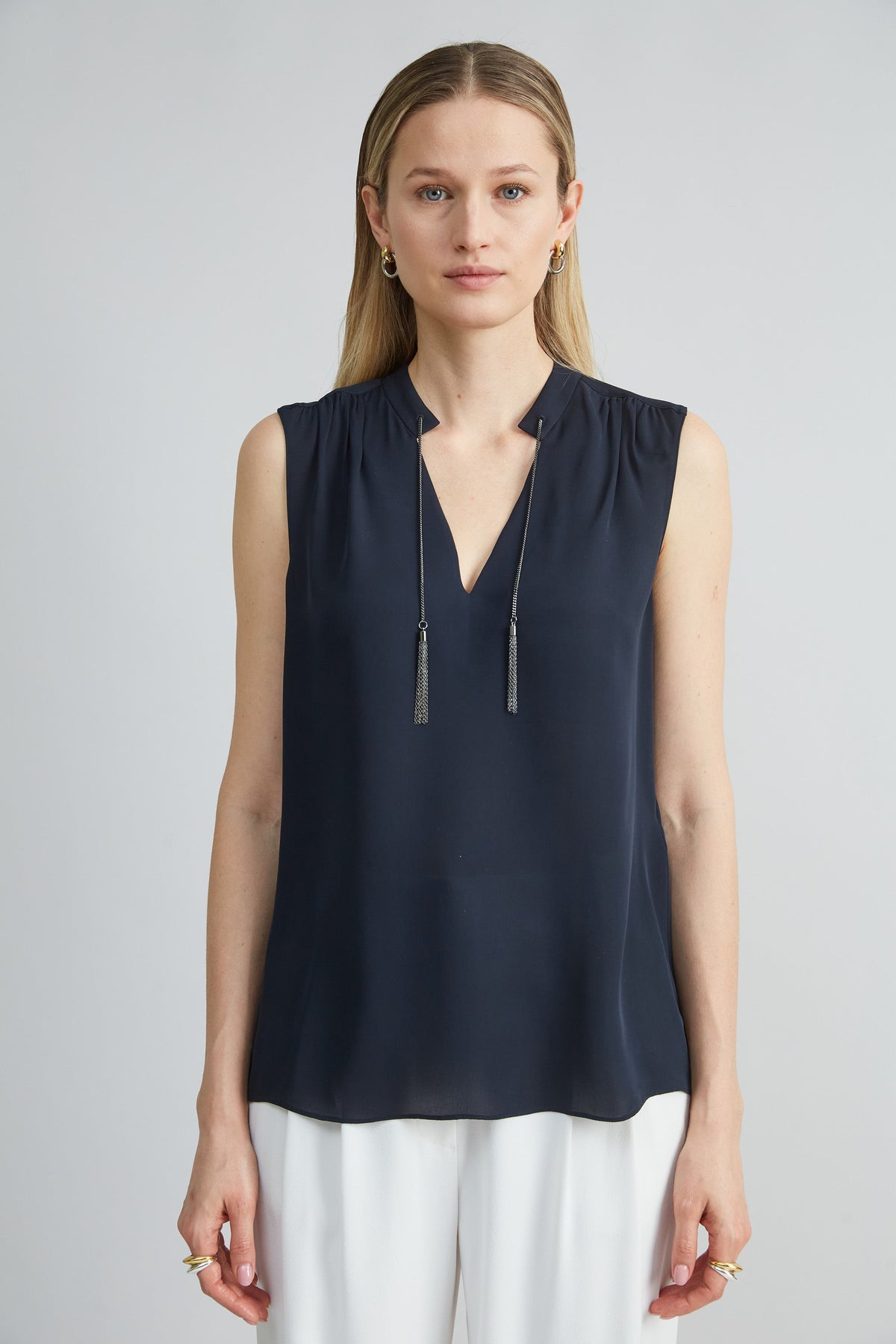 Silk Chain Shirt | Elie Tahari STARGAZER