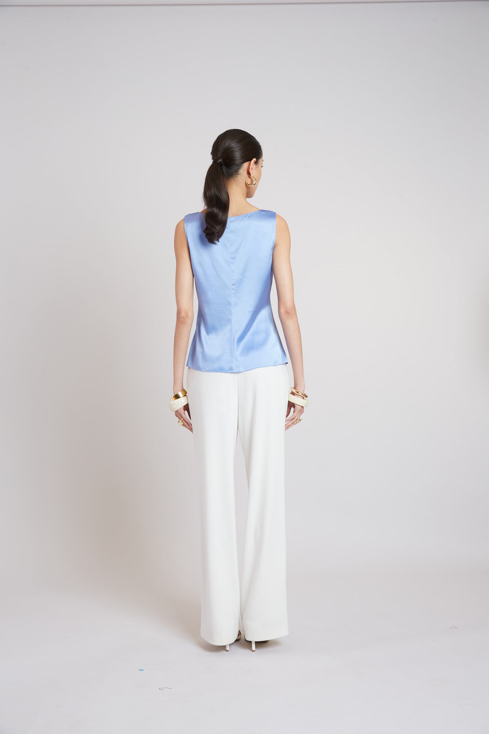 Silk Cascade Top | Elie Tahari HORIZON BLUE
