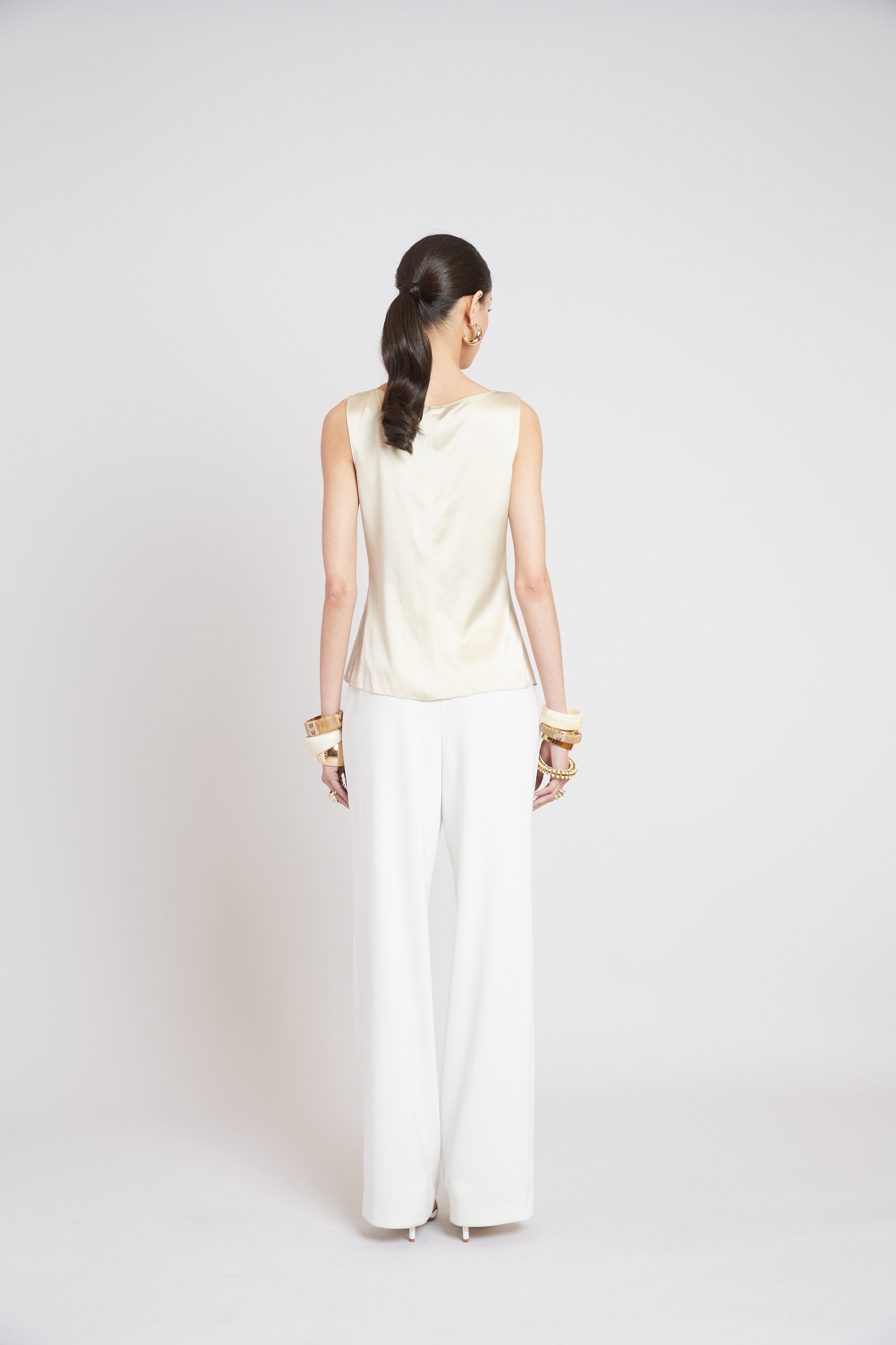 Silk Cascade Top | Elie Tahari DRIFTWOOD