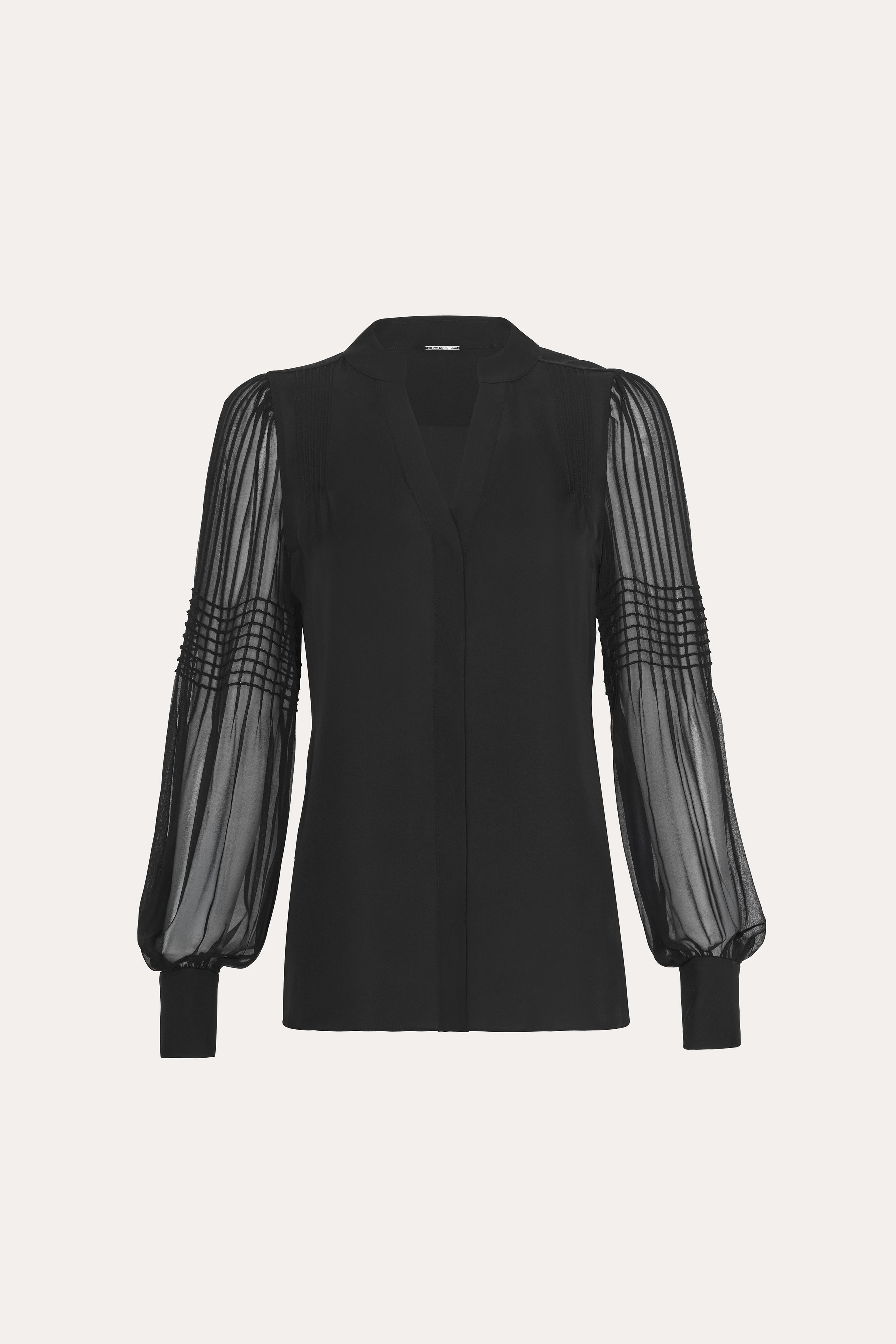 Chiffon Button Down Shirt | Elie Tahari BLACK